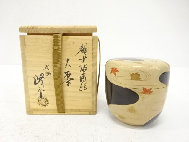 JAPANESE TEA CEREMONY / LACQUERED TEA CADDY / ARTISAN WORK